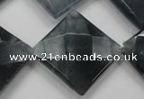 CCN1636 15.5 inches 25*25mm faceted diamond candy jade beads