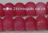 CCN164 15.5 inches 12*16mm faceted rondelle candy jade beads