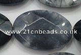 CCN1646 15.5 inches 30*40mm faceted oval candy jade beads