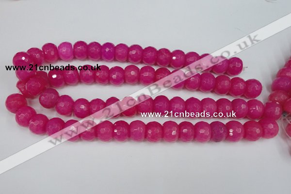 CCN165 15.5 inches 12*16mm faceted rondelle candy jade beads