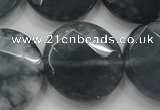 CCN1654 15.5 inches 25mm faceted coin candy jade beads