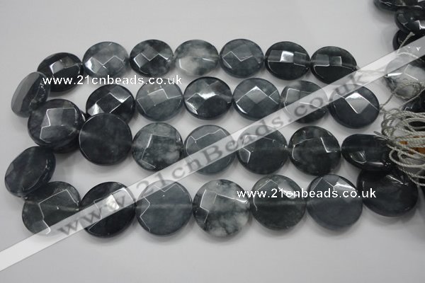 CCN1654 15.5 inches 25mm faceted coin candy jade beads