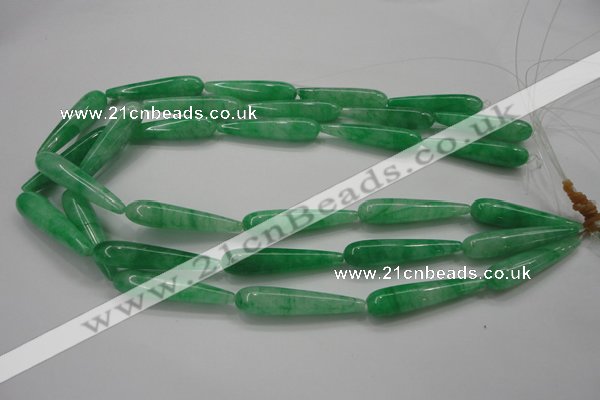 CCN1665 15.5 inches 8*40mm teardrop candy jade beads wholesale