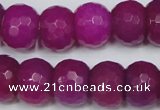 CCN167 15.5 inches 12*16mm faceted rondelle candy jade beads