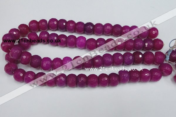 CCN167 15.5 inches 12*16mm faceted rondelle candy jade beads