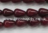 CCN1672 15.5 inches 10*14mm teardrop candy jade beads wholesale