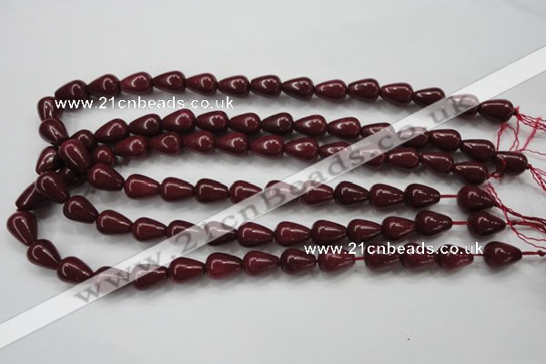 CCN1672 15.5 inches 10*14mm teardrop candy jade beads wholesale