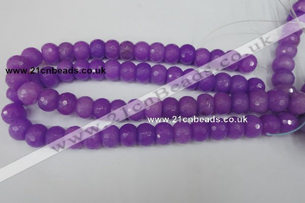 CCN168 15.5 inches 12*16mm faceted rondelle candy jade beads