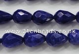 CCN1688 15.5 inches 10*14mm faceted teardrop candy jade beads wholesale