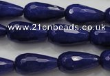 CCN1692 15.5 inches 10*20mm faceted teardrop candy jade beads wholesale