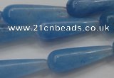 CCN1700 15.5 inches 10*30mm teardrop candy jade beads wholesale