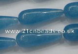 CCN1702 15.5 inches 10*30mm teardrop candy jade beads wholesale