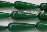 CCN1704 15.5 inches 10*30mm teardrop candy jade beads wholesale