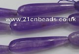 CCN1712 15.5 inches 9*40mm faceted teardrop candy jade beads wholesale