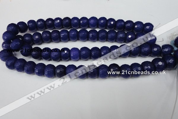 CCN173 15.5 inches 12*16mm faceted rondelle candy jade beads