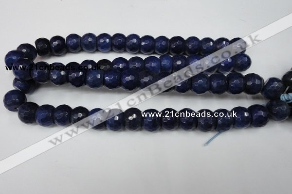 CCN174 15.5 inches 12*16mm faceted rondelle candy jade beads