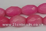 CCN180 15.5 inches 13*18mm faceted rice candy jade beads