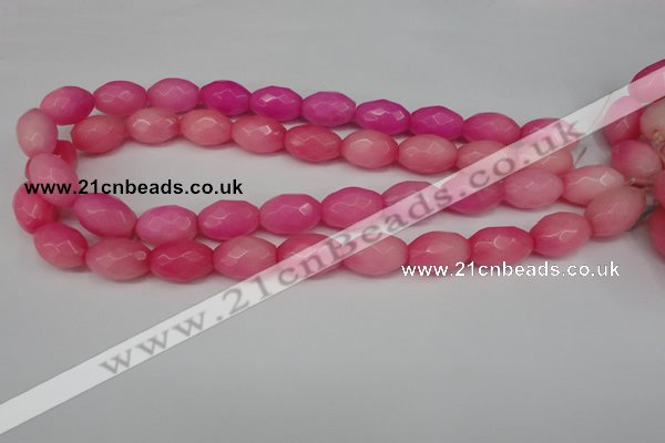 CCN180 15.5 inches 13*18mm faceted rice candy jade beads