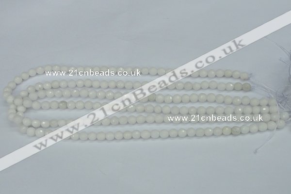 CCN1801 15 inches 6mm faceted round candy jade beads wholesale