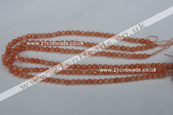 CCN1811 15 inches 6mm faceted round candy jade beads wholesale