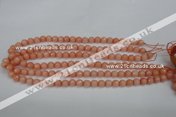 CCN1812 15 inches 8mm faceted round candy jade beads wholesale