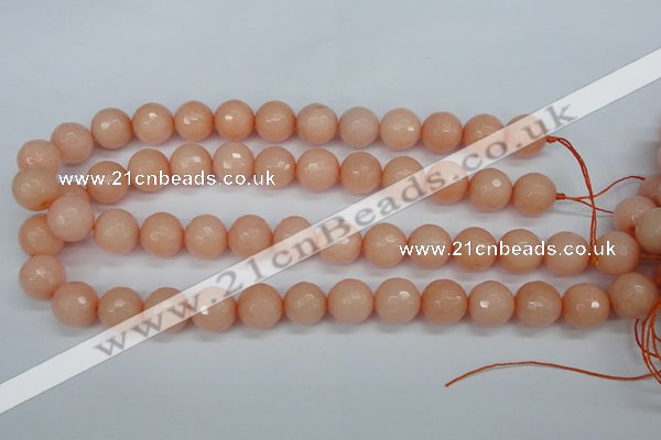 CCN1815 15 inches 14mm faceted round candy jade beads wholesale