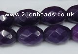 CCN182 15.5 inches 13*18mm faceted rice candy jade beads