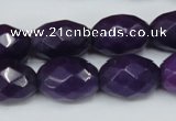 CCN182 15.5 inches 13*18mm faceted rice candy jade beads