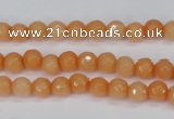 CCN1820 15 inches 4mm faceted round candy jade beads wholesale