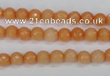 CCN1821 15 inches 6mm faceted round candy jade beads wholesale