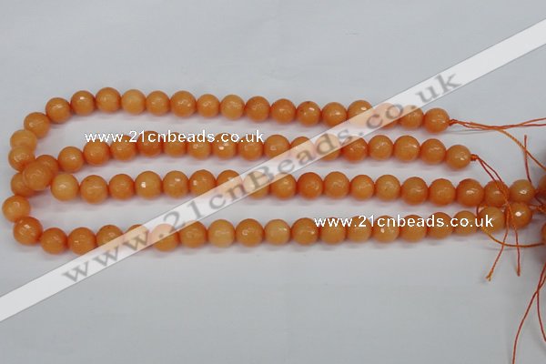 CCN1823 15 inches 10mm faceted round candy jade beads wholesale