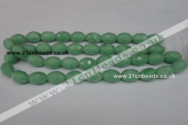 CCN183 15.5 inches 13*18mm faceted rice candy jade beads