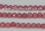 CCN1830 15 inches 4mm faceted round candy jade beads wholesale