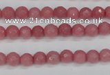 CCN1831 15 inches 6mm faceted round candy jade beads wholesale