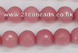 CCN1834 15 inches 12mm faceted round candy jade beads wholesale