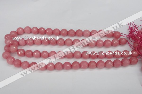 CCN1834 15 inches 12mm faceted round candy jade beads wholesale