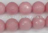 CCN1835 15 inches 14mm faceted round candy jade beads wholesale