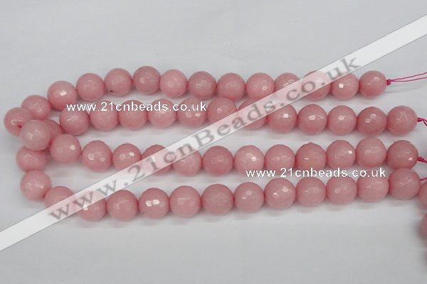 CCN1835 15 inches 14mm faceted round candy jade beads wholesale