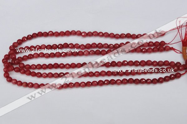 CCN1840 15 inches 4mm faceted round candy jade beads wholesale