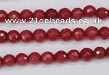 CCN1841 15 inches 6mm faceted round candy jade beads wholesale