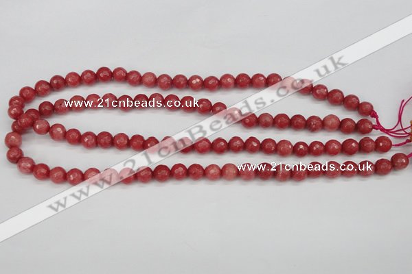 CCN1842 15 inches 8mm faceted round candy jade beads wholesale