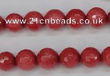 CCN1843 15 inches 10mm faceted round candy jade beads wholesale