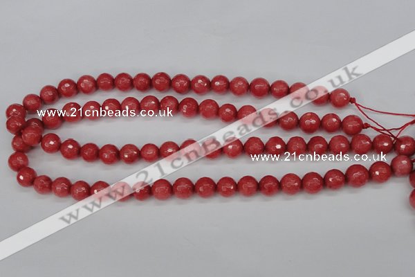 CCN1843 15 inches 10mm faceted round candy jade beads wholesale