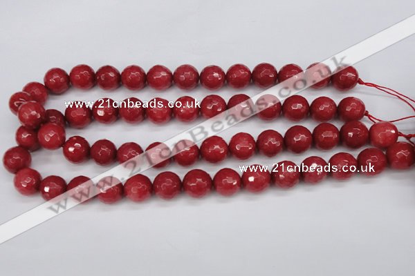 CCN1845 15 inches 14mm faceted round candy jade beads wholesale