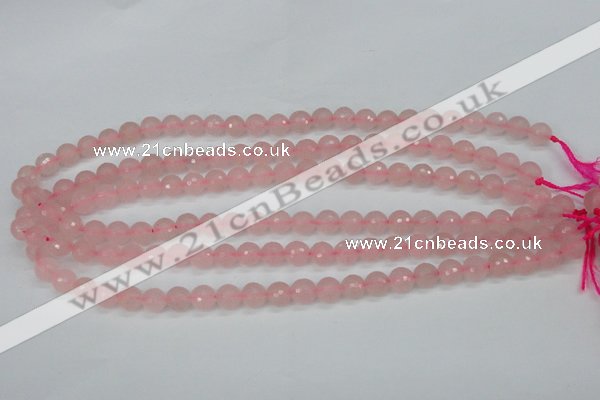 CCN1851 15 inches 6mm faceted round candy jade beads wholesale