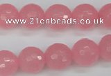 CCN1854 15 inches 12mm faceted round candy jade beads wholesale