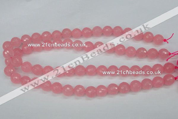 CCN1854 15 inches 12mm faceted round candy jade beads wholesale