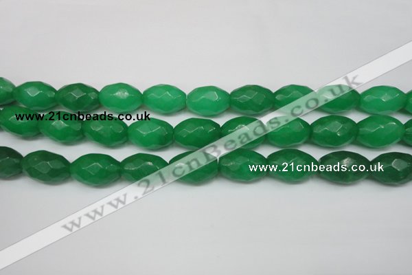 CCN186 15.5 inches 13*18mm faceted rice candy jade beads