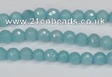 CCN1860 15 inches 4mm faceted round candy jade beads wholesale