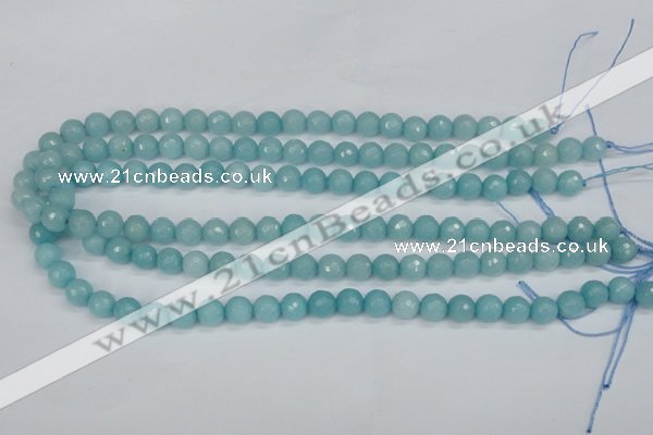 CCN1862 15 inches 8mm faceted round candy jade beads wholesale